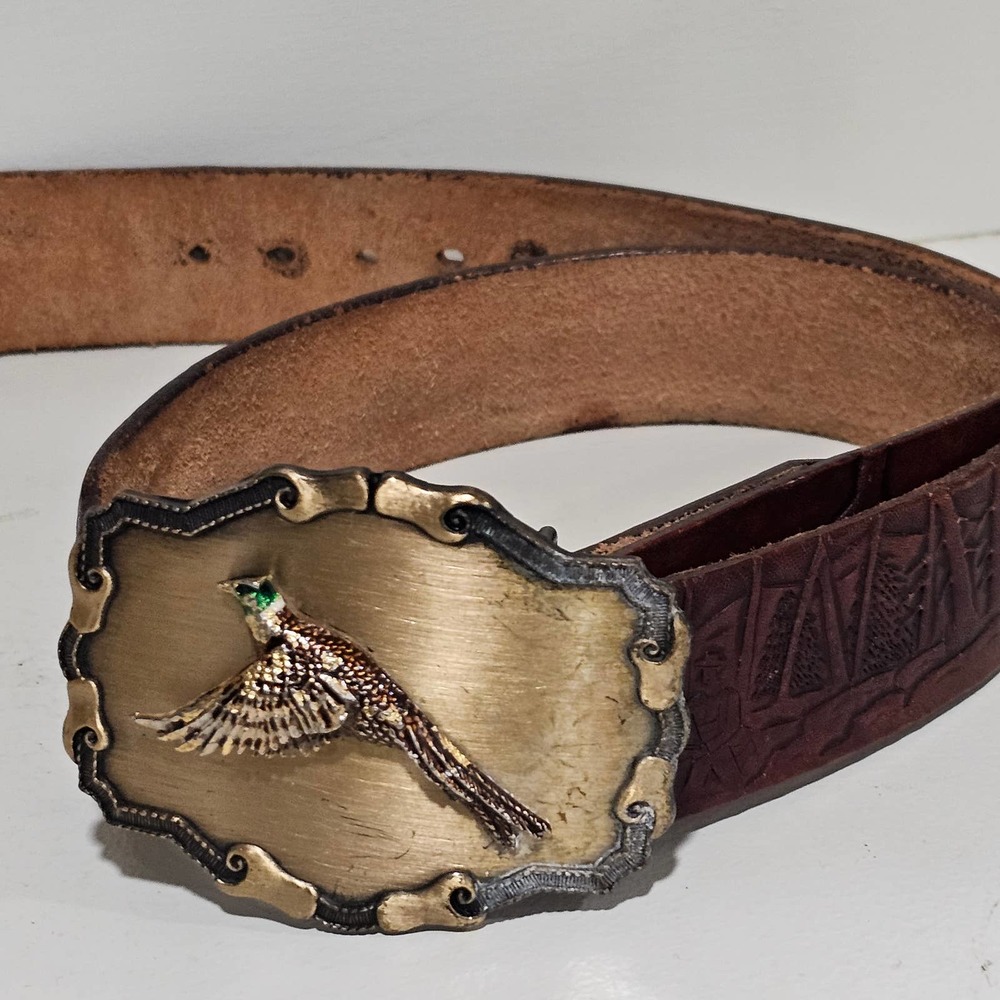 Vintage 1977‎ Raintree Pheasant Belt 39 inches Size L